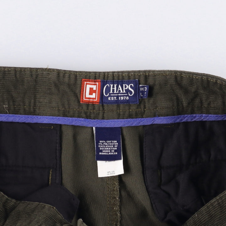 Ralph Lauren Chaps corduroy cargo pants, men's size W37 cotton Khaki type brown Vintage Second Hand