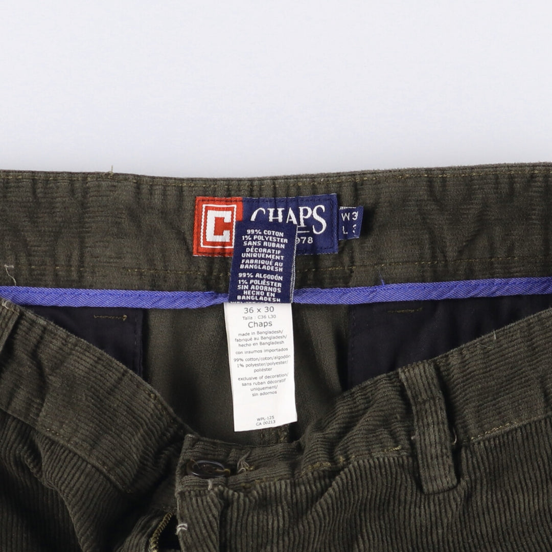 Ralph Lauren Chaps corduroy cargo pants, men's size W37 cotton Khaki type brown Vintage Second Hand