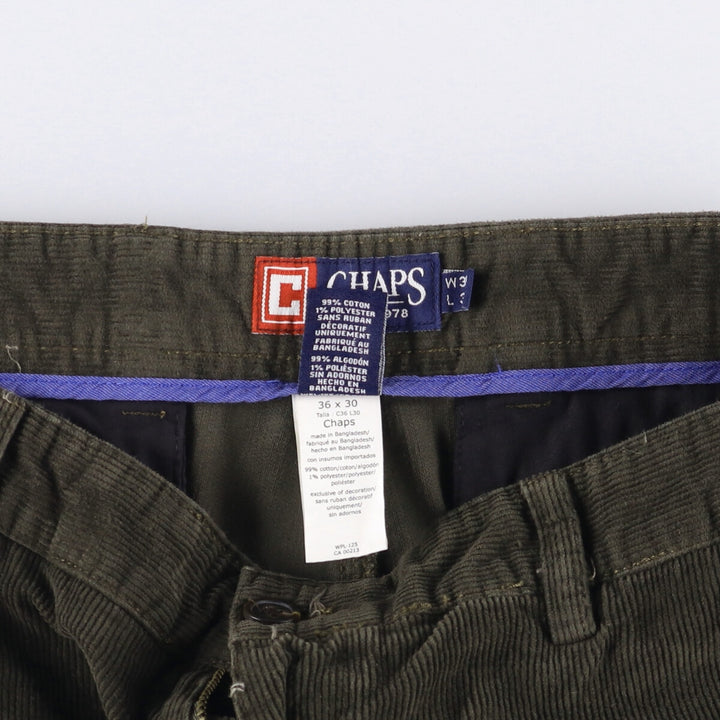 Ralph Lauren Chaps corduroy cargo pants, men's size W37 cotton Khaki type brown Vintage Second Hand