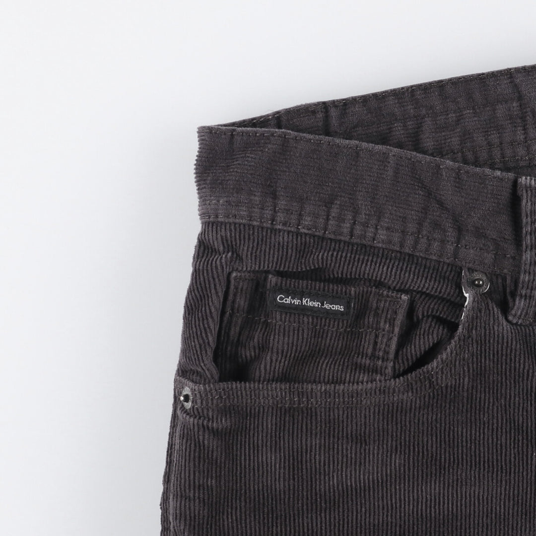 Calvin Klein Jeans corduroy pants, men's size W36 cotton black type Vintage Second Hand