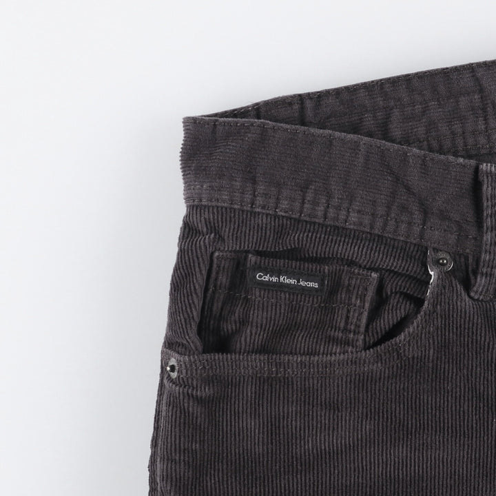 Calvin Klein Jeans corduroy pants, men's size W36 cotton black type Vintage Second Hand