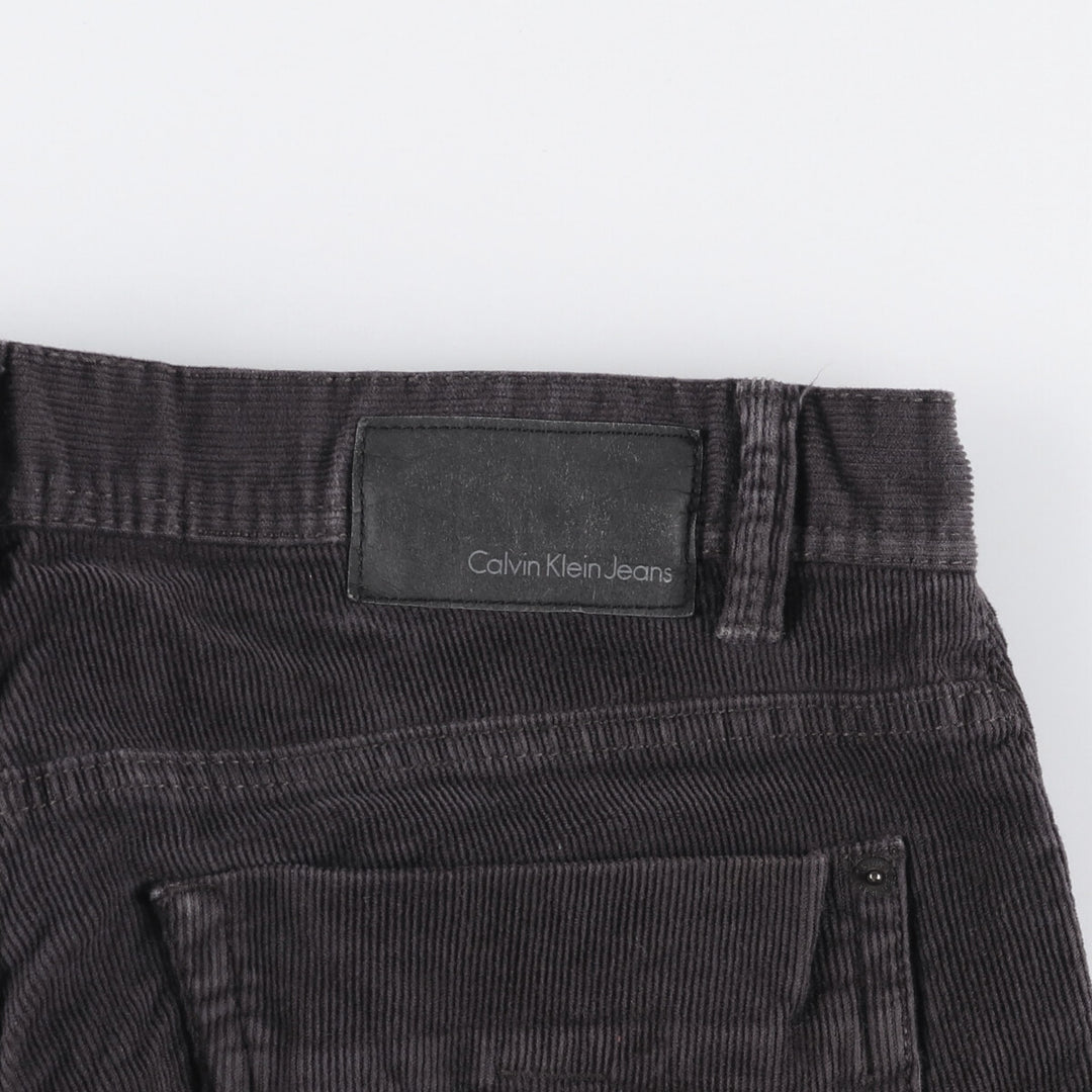 Calvin Klein Jeans corduroy pants, men's size W36 cotton black type Vintage Second Hand