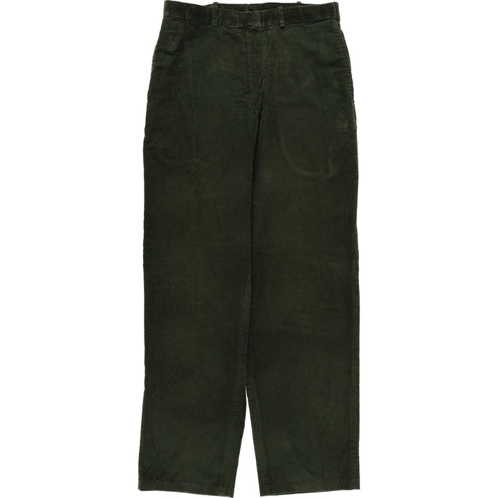 2000'S LANDS' END REGULAR corduroy pants, men's size W32 cotton green type Vintage Second Hand