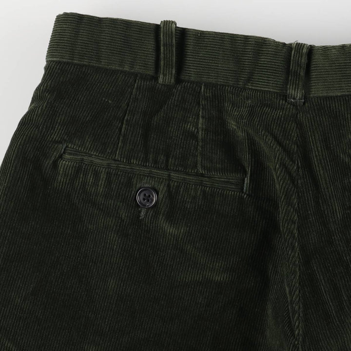 2000'S LANDS' END REGULAR corduroy pants, men's size W32 cotton green type Vintage Second Hand