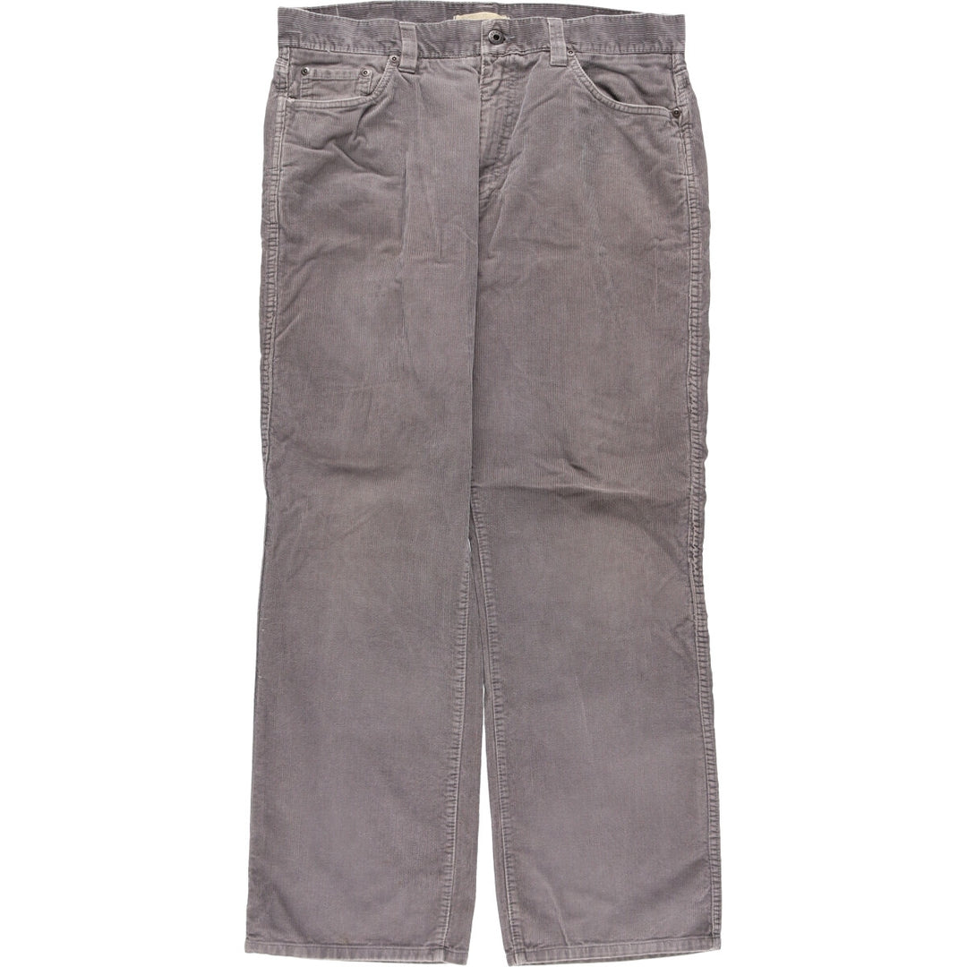 LLBean Standard Fit Corduroy Pants, Men's, Size W35 cotton gray type Vintage Second Hand