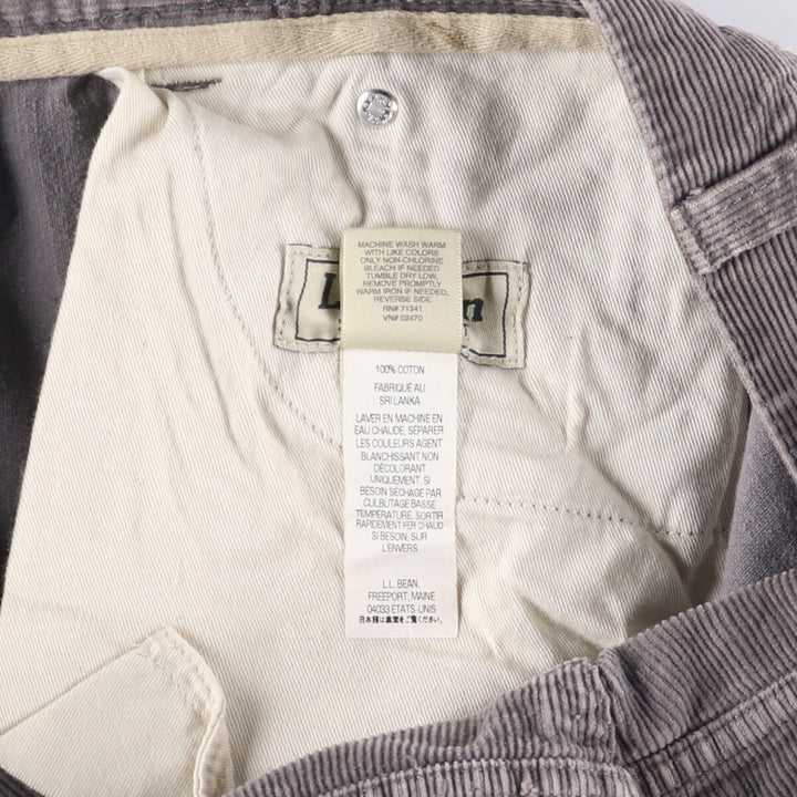 LLBean Standard Fit Corduroy Pants, Men's, Size W35 cotton gray type Vintage Second Hand