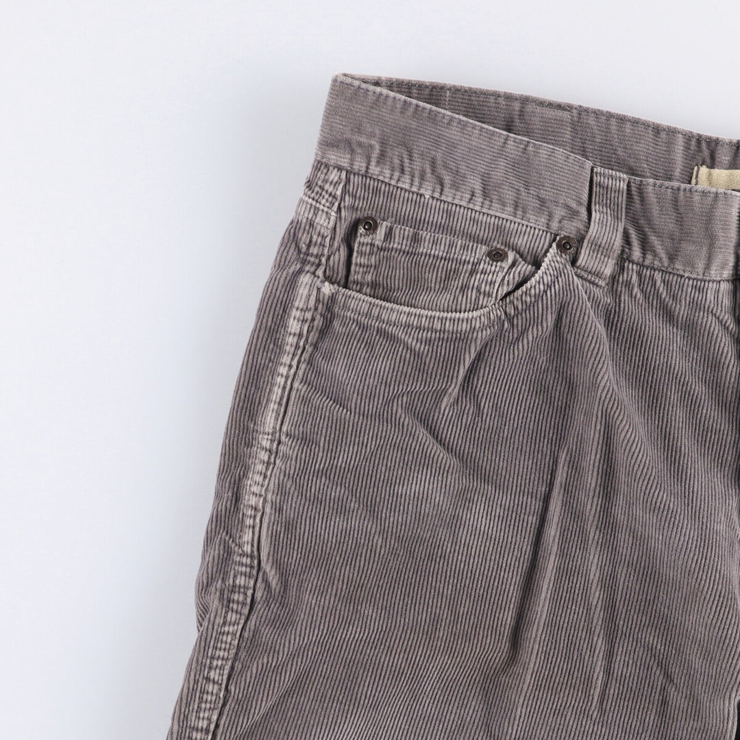 LLBean Standard Fit Corduroy Pants, Men's, Size W35 cotton gray type Vintage Second Hand