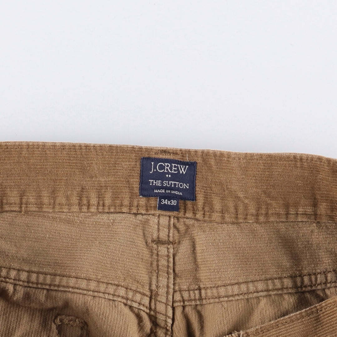 J.Crew THE SUTTON Corduroy Pants, Men's, Size 36 cotton brown type Vintage Second Hand