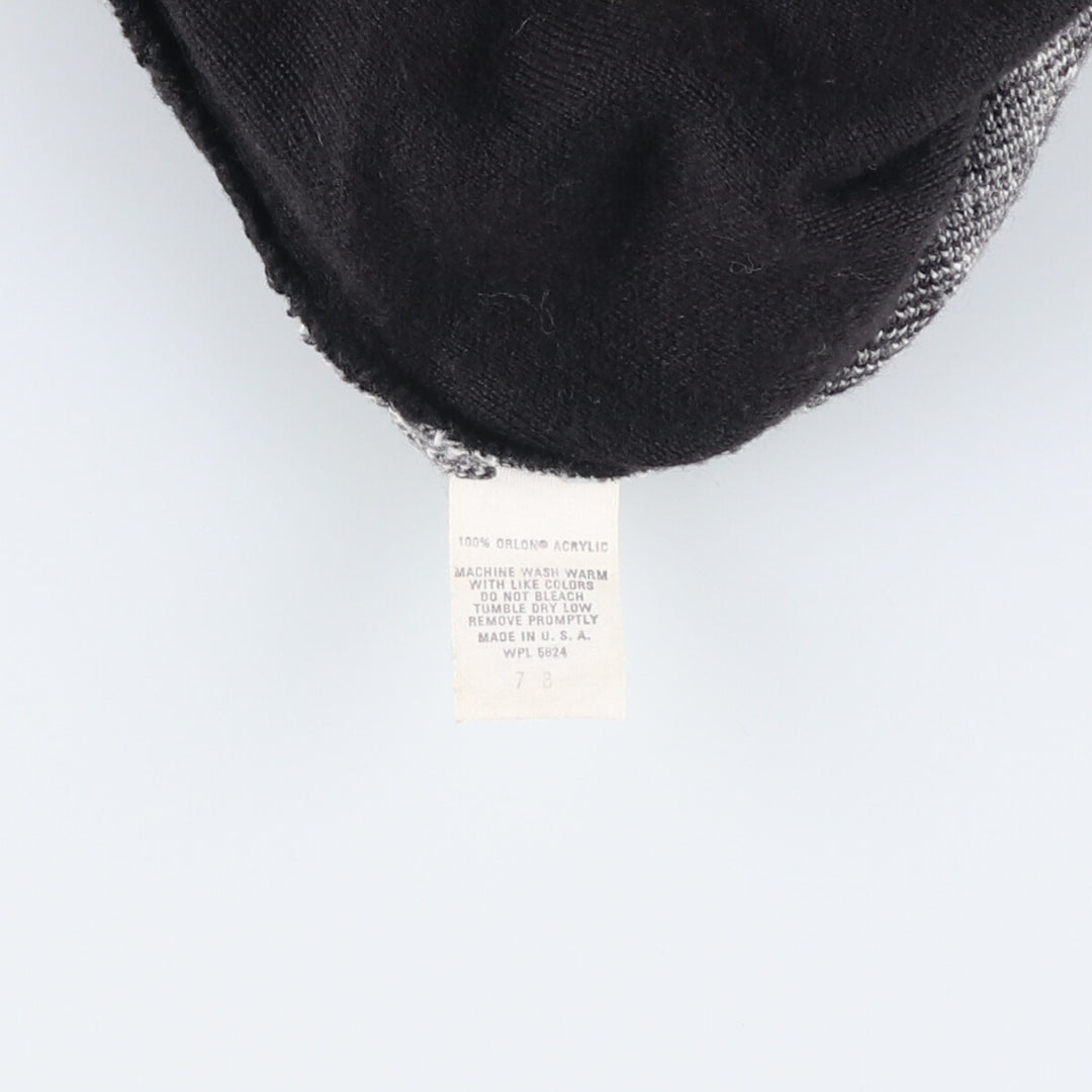 Vintage Briardiff Diamond Pattern V-Neck Acrylic Knit Vest, Made in the USA, Men's Size L acrylic black type Vintage Second Hand