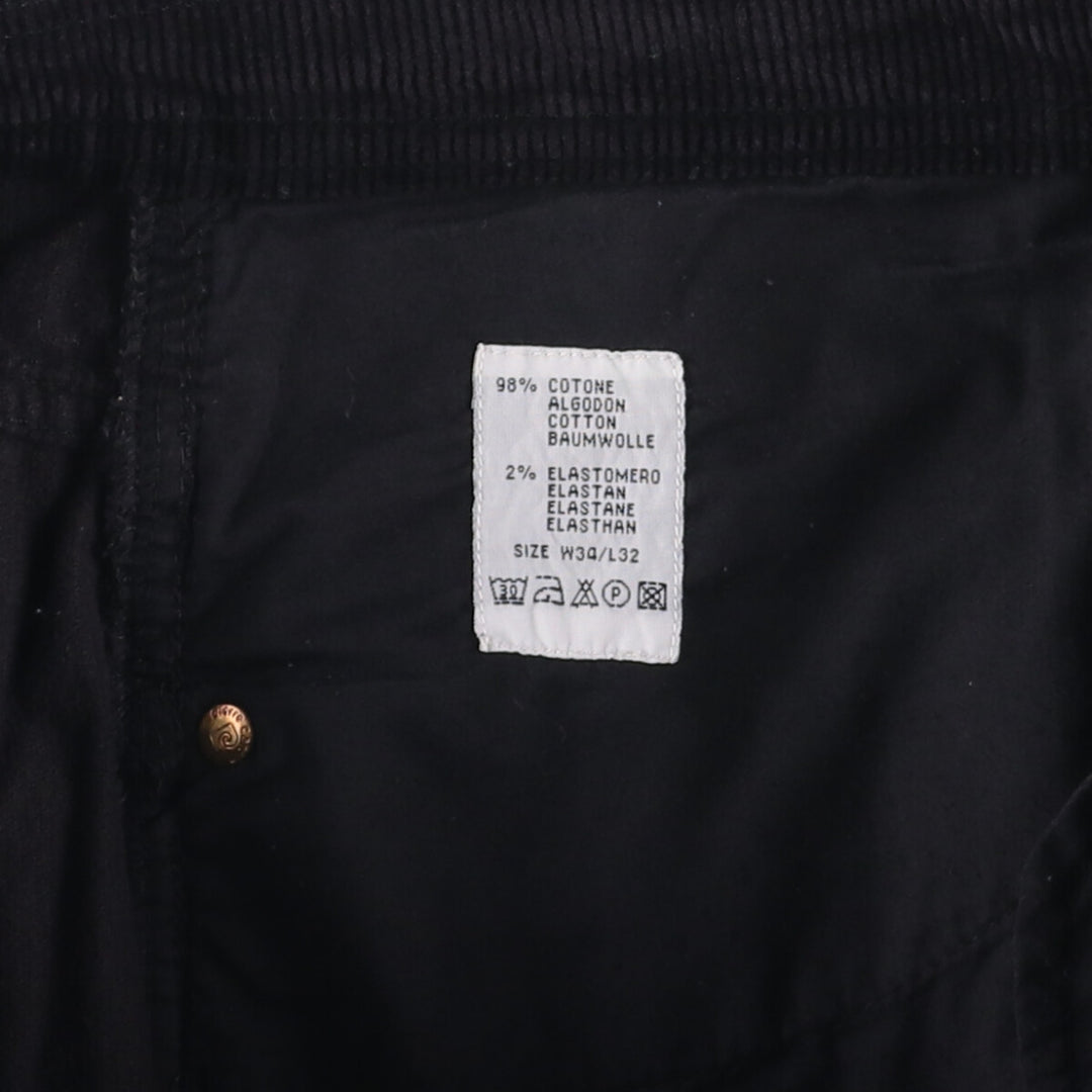 Pierre Cardin men's corduroy pants, size W33 cotton black type Vintage Second Hand