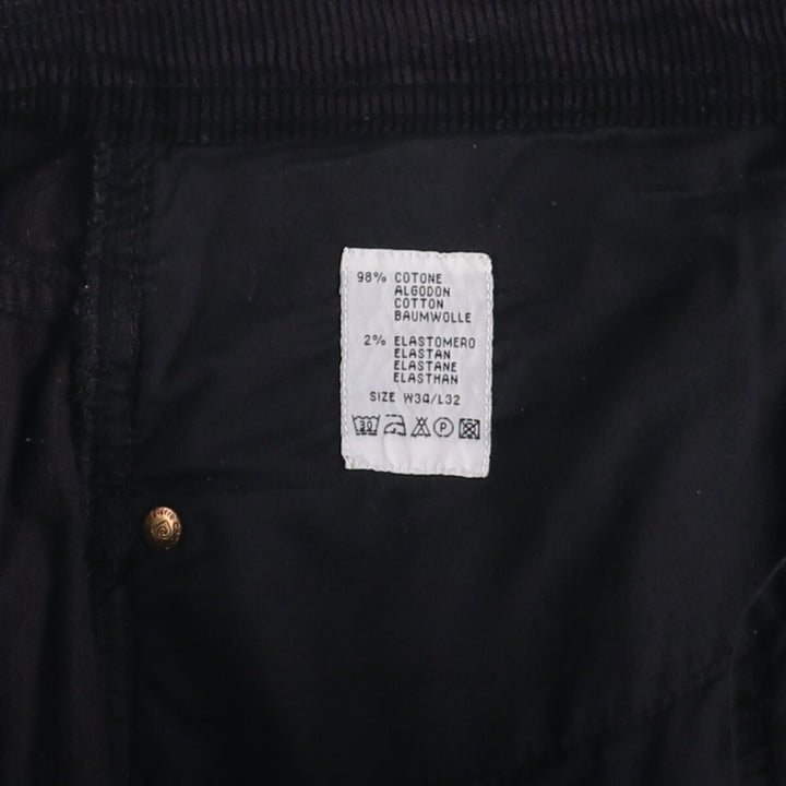 Pierre Cardin men's corduroy pants, size W33 cotton black type Vintage Second Hand