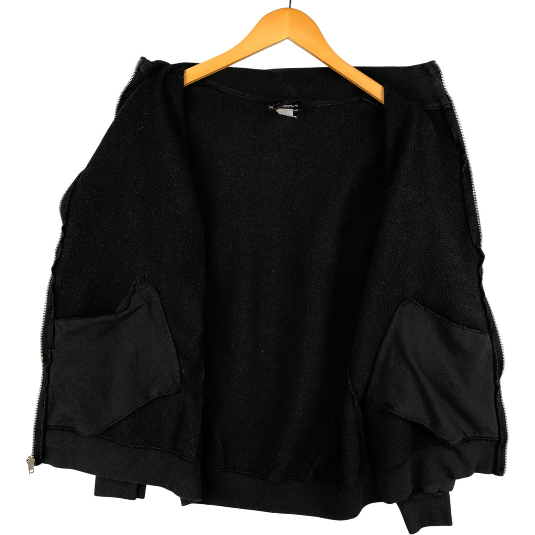 2000'S Harley-Davidson Fire Pattern Full-Zip Sweatshirt, Men's Size Medium cotton black type Vintage Second Hand