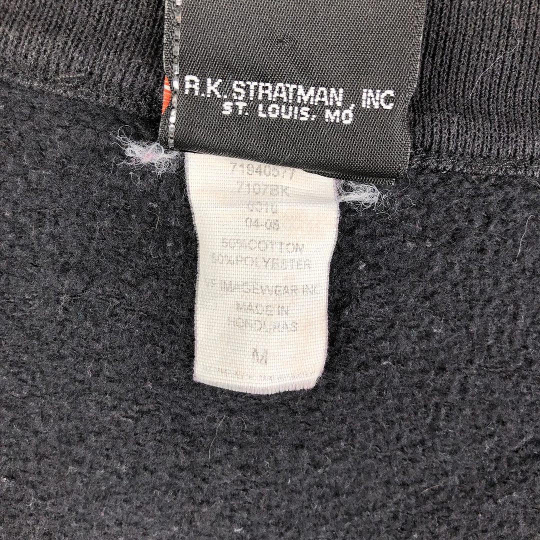 2000'S Harley-Davidson Fire Pattern Full-Zip Sweatshirt, Men's Size Medium cotton black type Vintage Second Hand