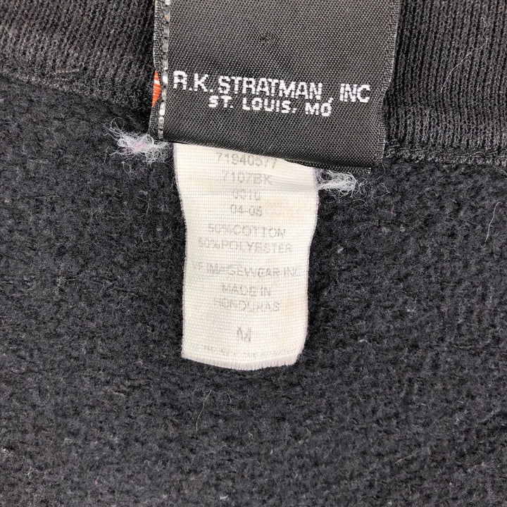 2000'S Harley-Davidson Fire Pattern Full-Zip Sweatshirt, Men's Size Medium cotton black type Vintage Second Hand