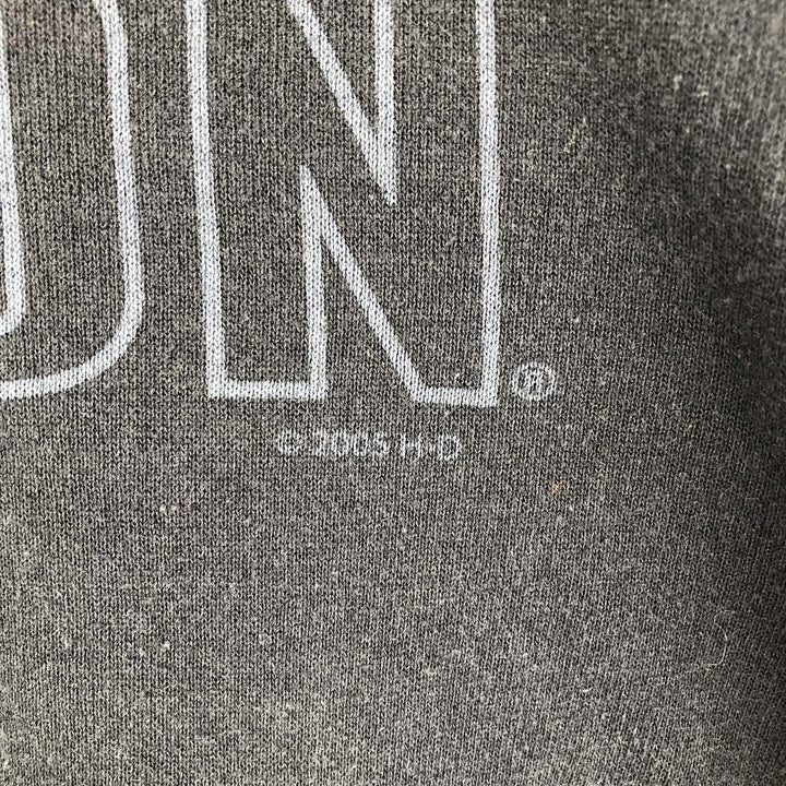 2000'S Harley-Davidson Fire Pattern Full-Zip Sweatshirt, Men's Size Medium cotton black type Vintage Second Hand