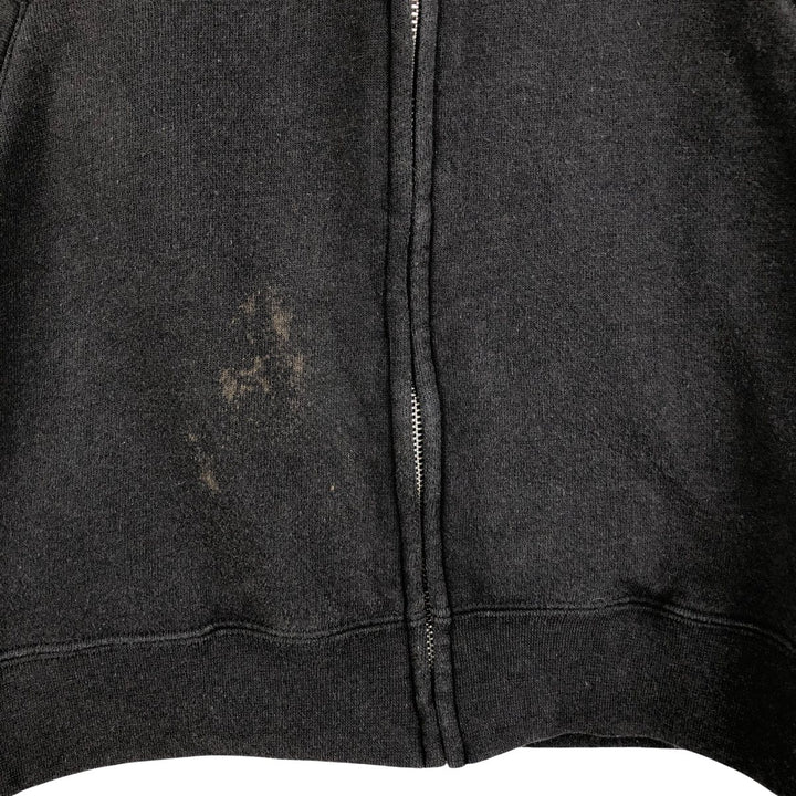 2000'S Harley-Davidson Fire Pattern Full-Zip Sweatshirt, Men's Size Medium cotton black type Vintage Second Hand