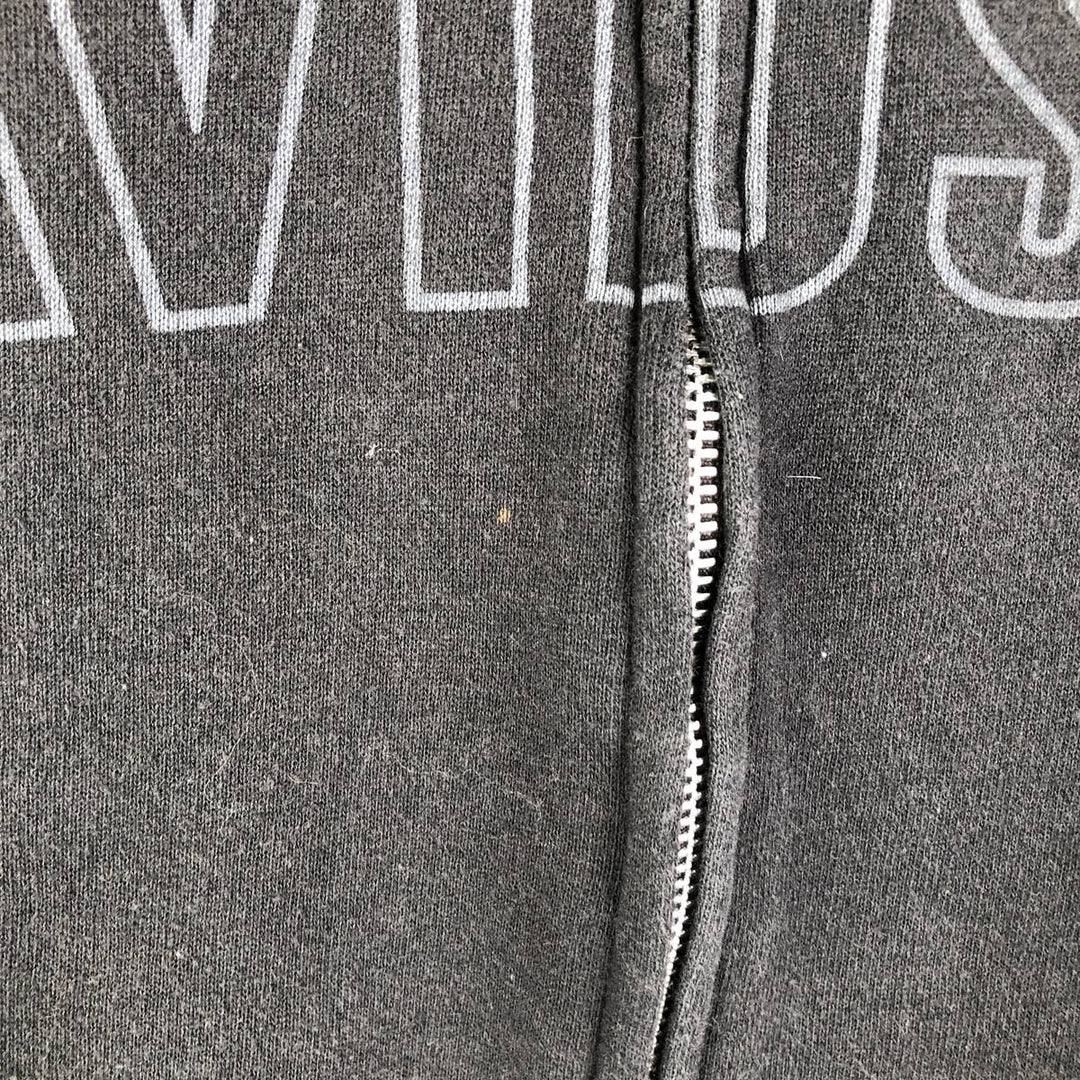 2000'S Harley-Davidson Fire Pattern Full-Zip Sweatshirt, Men's Size Medium cotton black type Vintage Second Hand