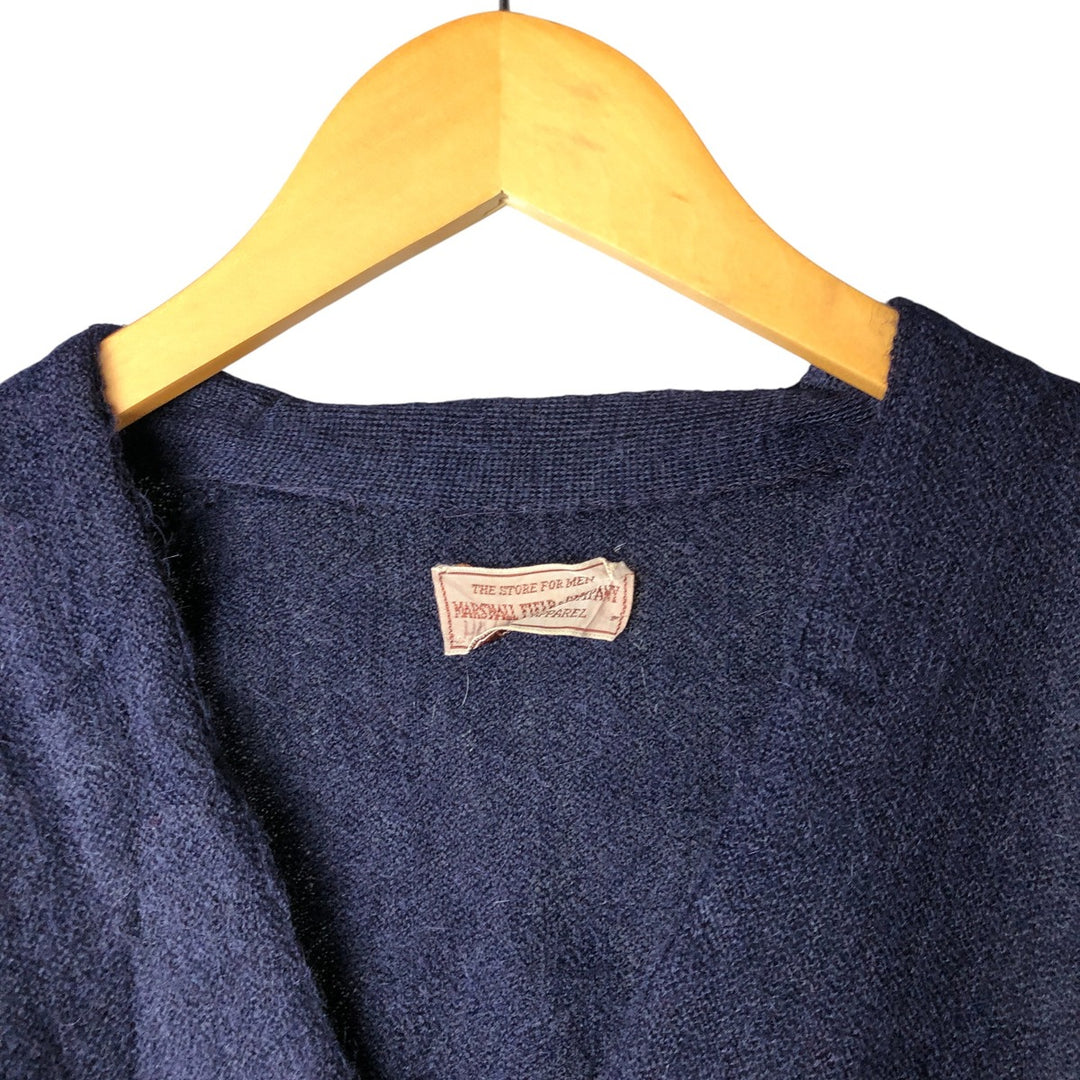 Marshall Field and Company Acrylic Knit Cardigan, Men's XL unclear navy blue type Vintage Second Hand
