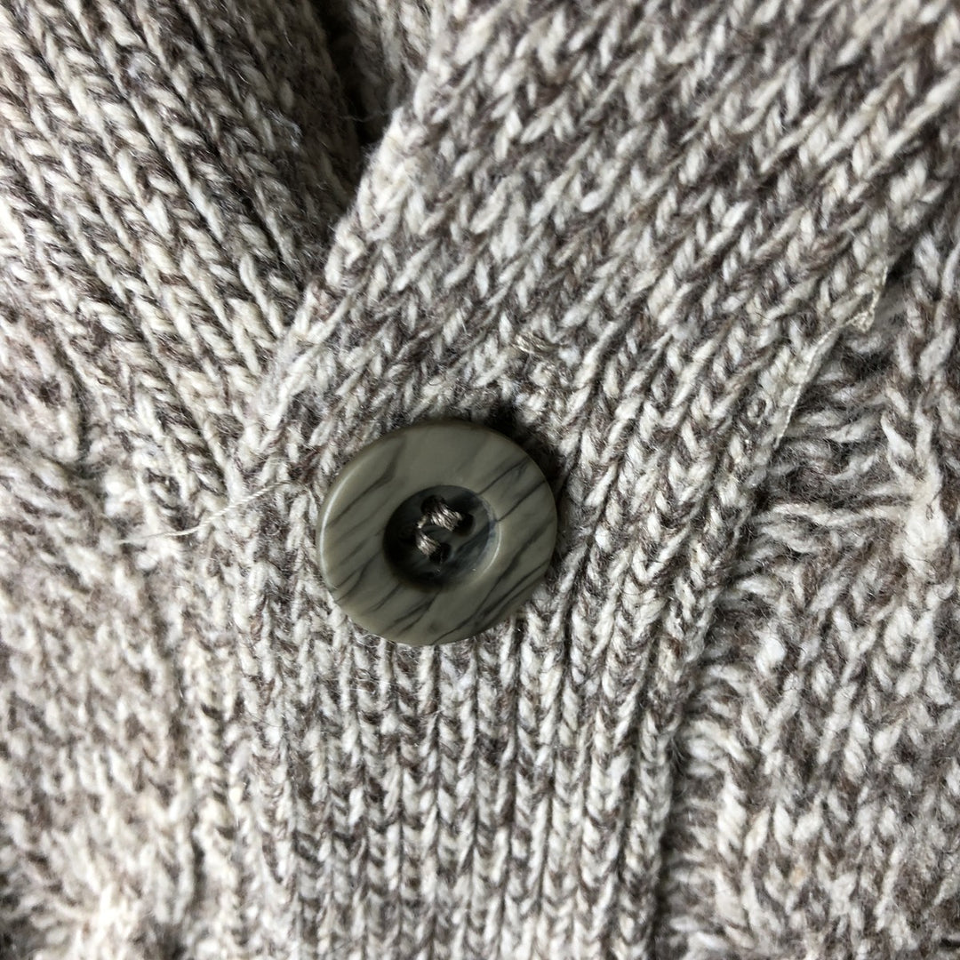 Vintage 1970'S WOOLRICH cable knit wool cardigan, men's size XL unclear Beige type Vintage Second Hand