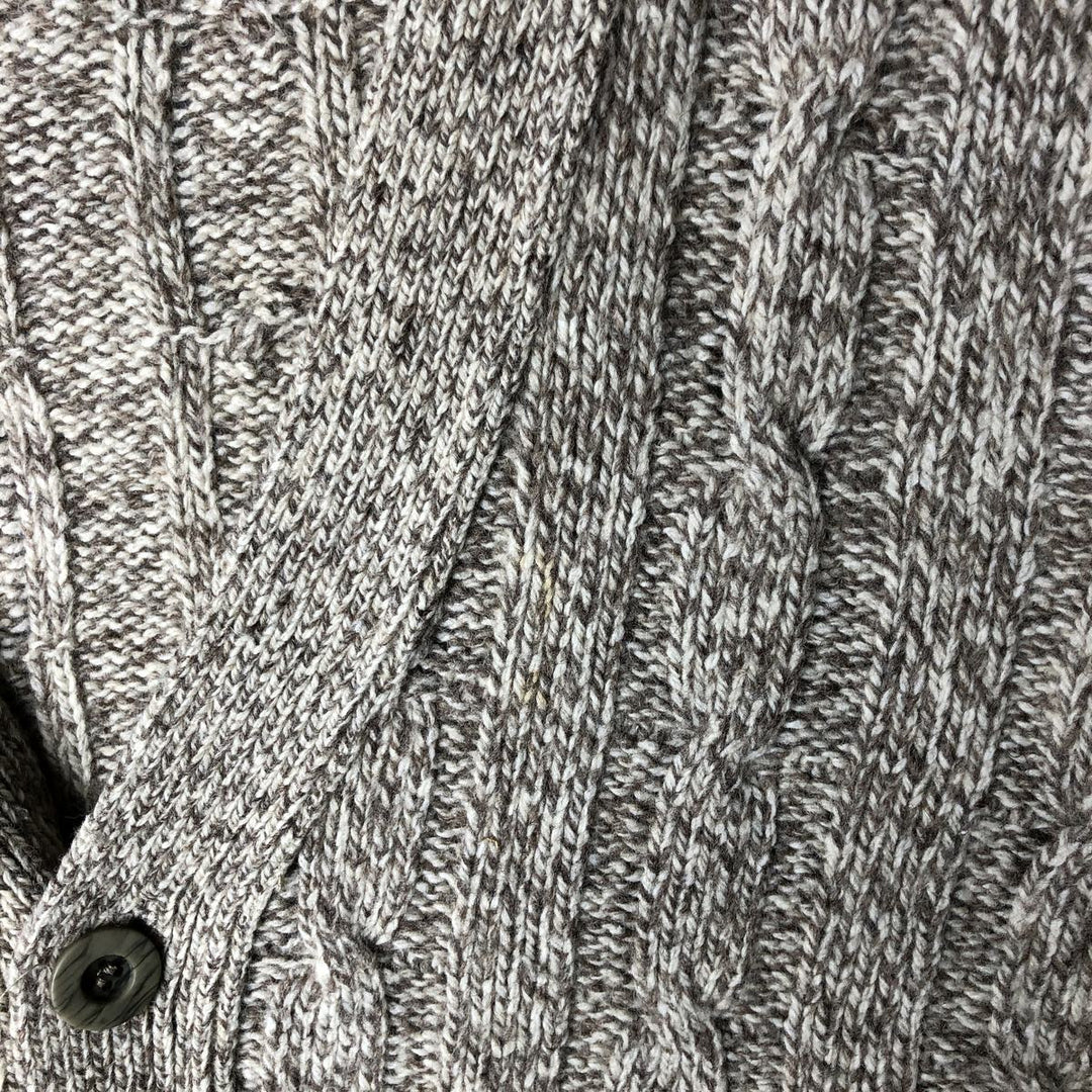Vintage 1970'S WOOLRICH cable knit wool cardigan, men's size XL unclear Beige type Vintage Second Hand