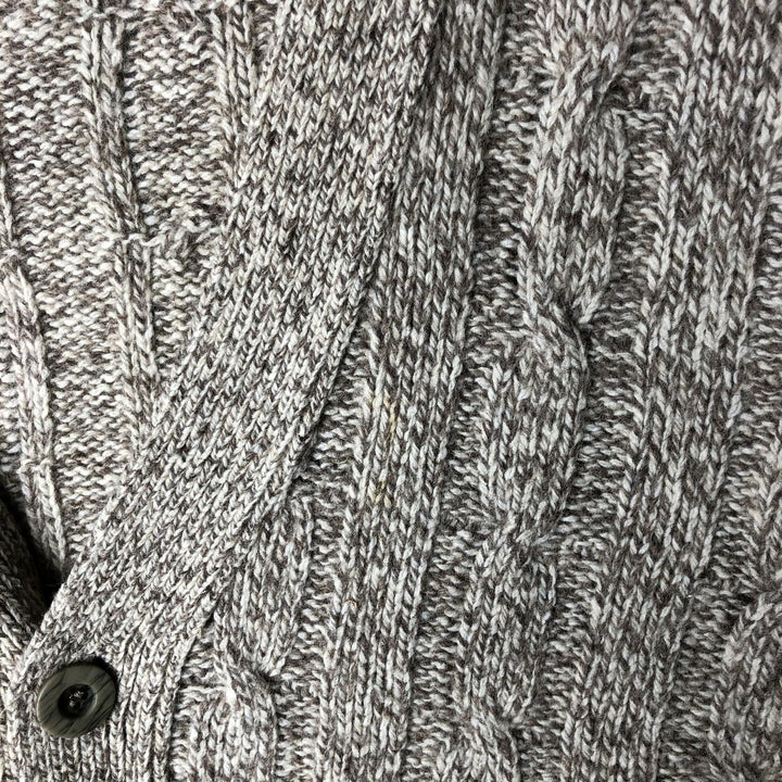 Vintage 1970'S WOOLRICH cable knit wool cardigan, men's size XL unclear Beige type Vintage Second Hand