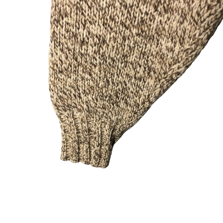 Vintage 1970'S WOOLRICH cable knit wool cardigan, men's size XL unclear Beige type Vintage Second Hand