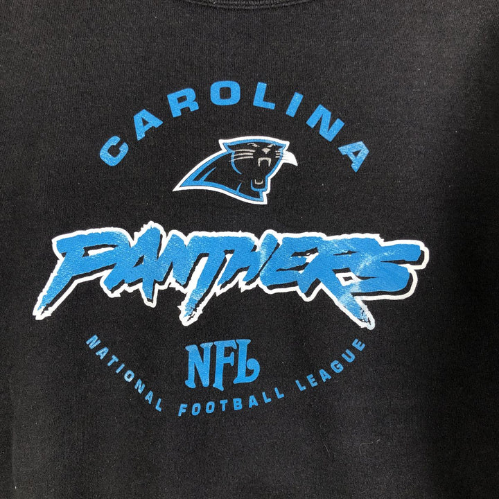 NFL Carolina Panthers Print Sweatshirt, Men's Size L unclear black type Vintage Second Hand