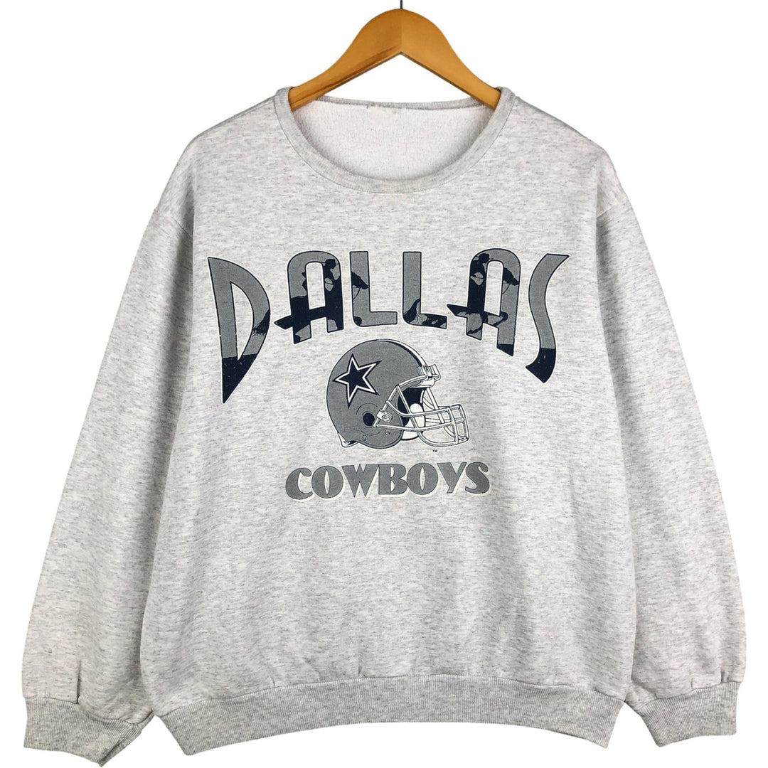 NFL DALLAS COWBOYS Dallas Cowboys Print Sweatshirt, Men's Size XL unclear gray type Vintage Second Hand