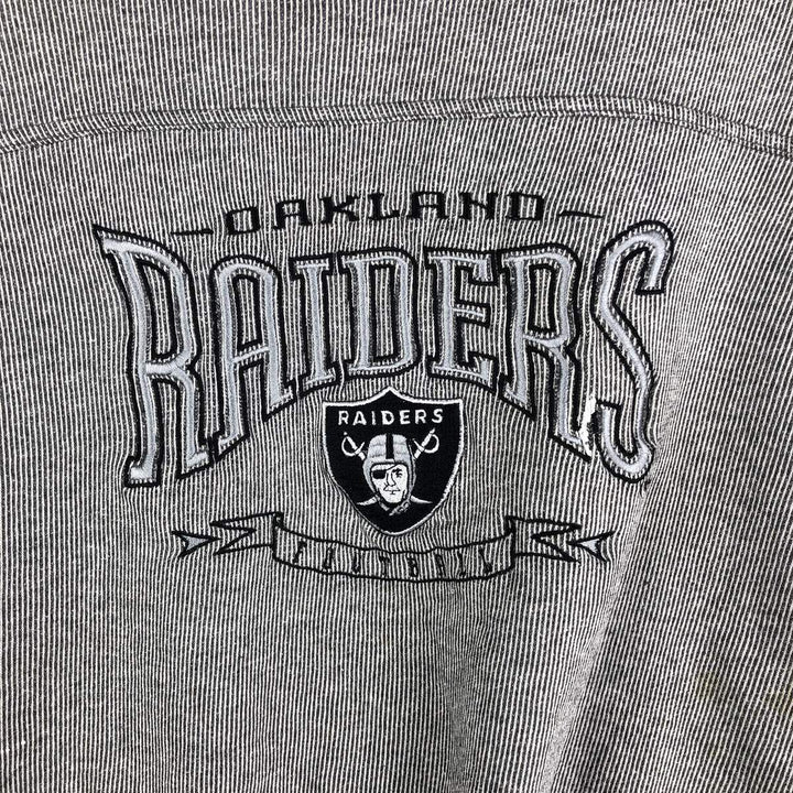 90s-00'S Lee SPORT Striped V-Neck NFL Las Vegas Raiders Sweatshirt, Men's Size L polyester white type Vintage Second Hand