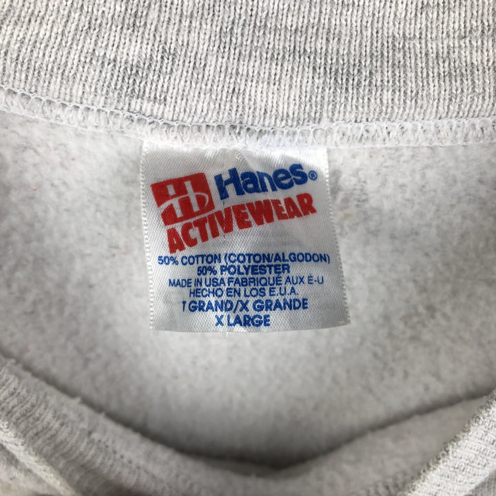 90s-00'S Hanes ACTIVEWEAR NFL Washington Redskins Print Sweatshirt, Made in USA, Men's Size XL cotton gray type Vintage Second Hand