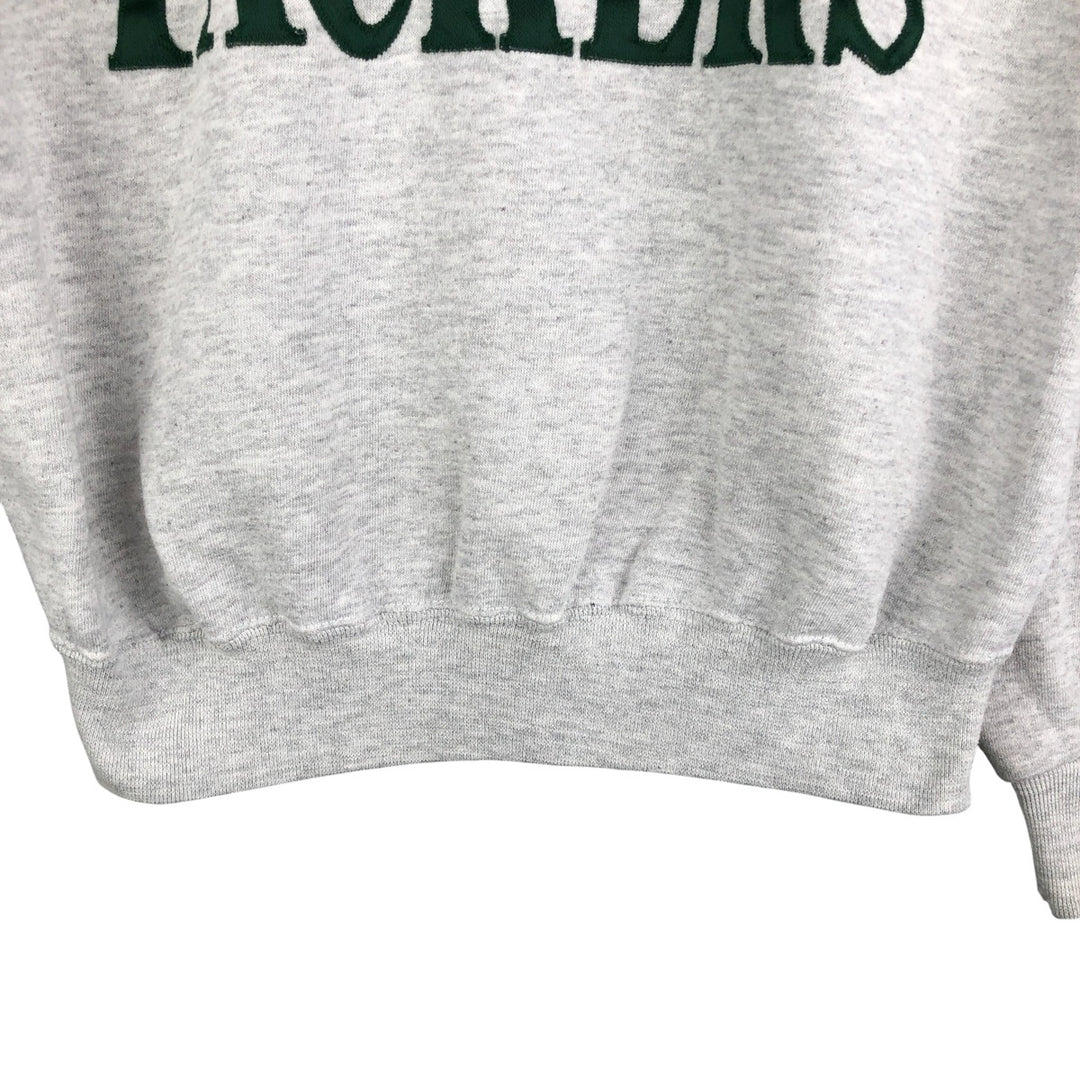 90'S Chalk Line NFL Green Bay Packers Sweatshirt, Made in USA, Men's Size Medium cotton gray type Vintage Second Hand
