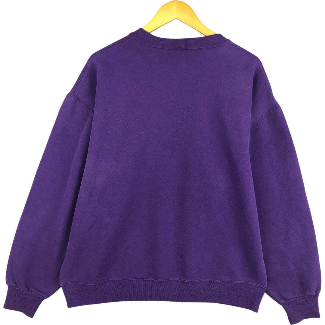 2000'S Jerzees Printed Sweatshirt, Men's Size L cotton purple type Vintage Second Hand