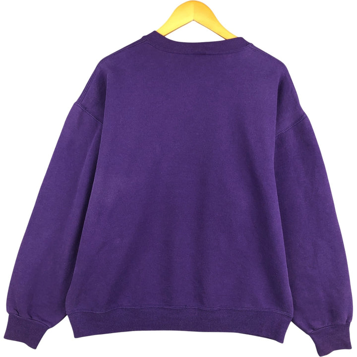 2000'S Jerzees Printed Sweatshirt, Men's Size L cotton purple type Vintage Second Hand