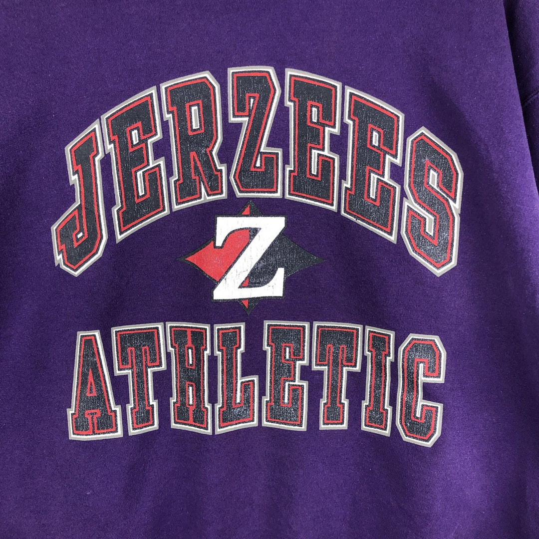 2000'S Jerzees Printed Sweatshirt, Men's Size L cotton purple type Vintage Second Hand