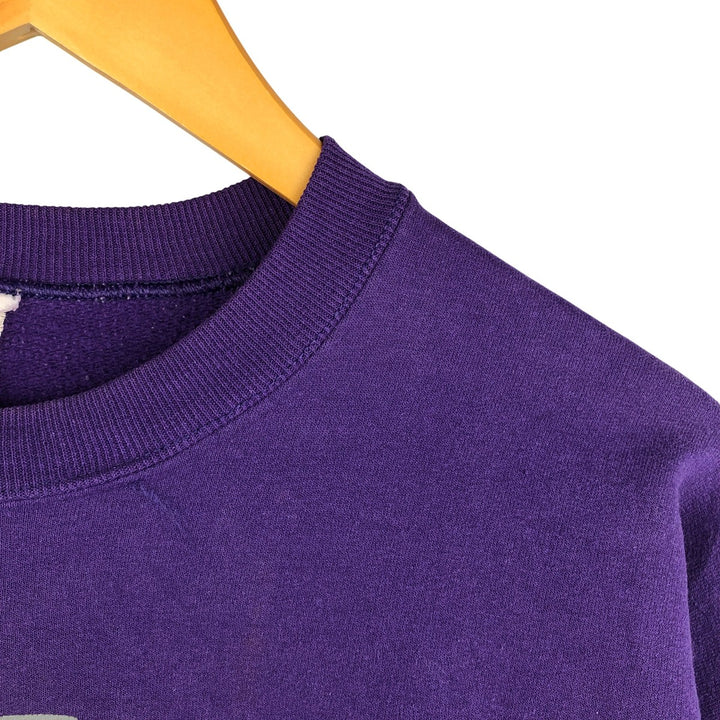 2000'S Jerzees Printed Sweatshirt, Men's Size L cotton purple type Vintage Second Hand