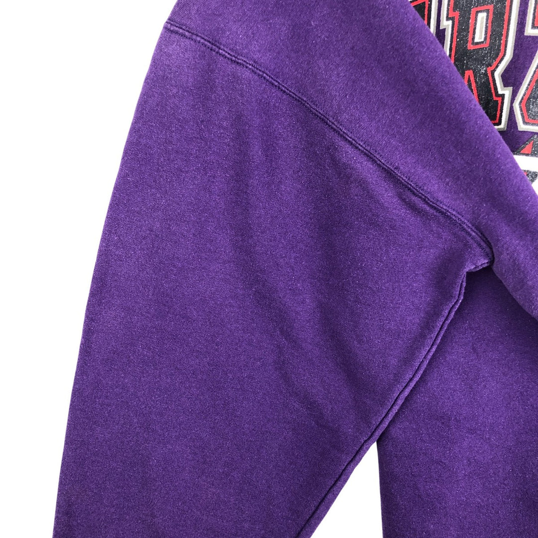 2000'S Jerzees Printed Sweatshirt, Men's Size L cotton purple type Vintage Second Hand