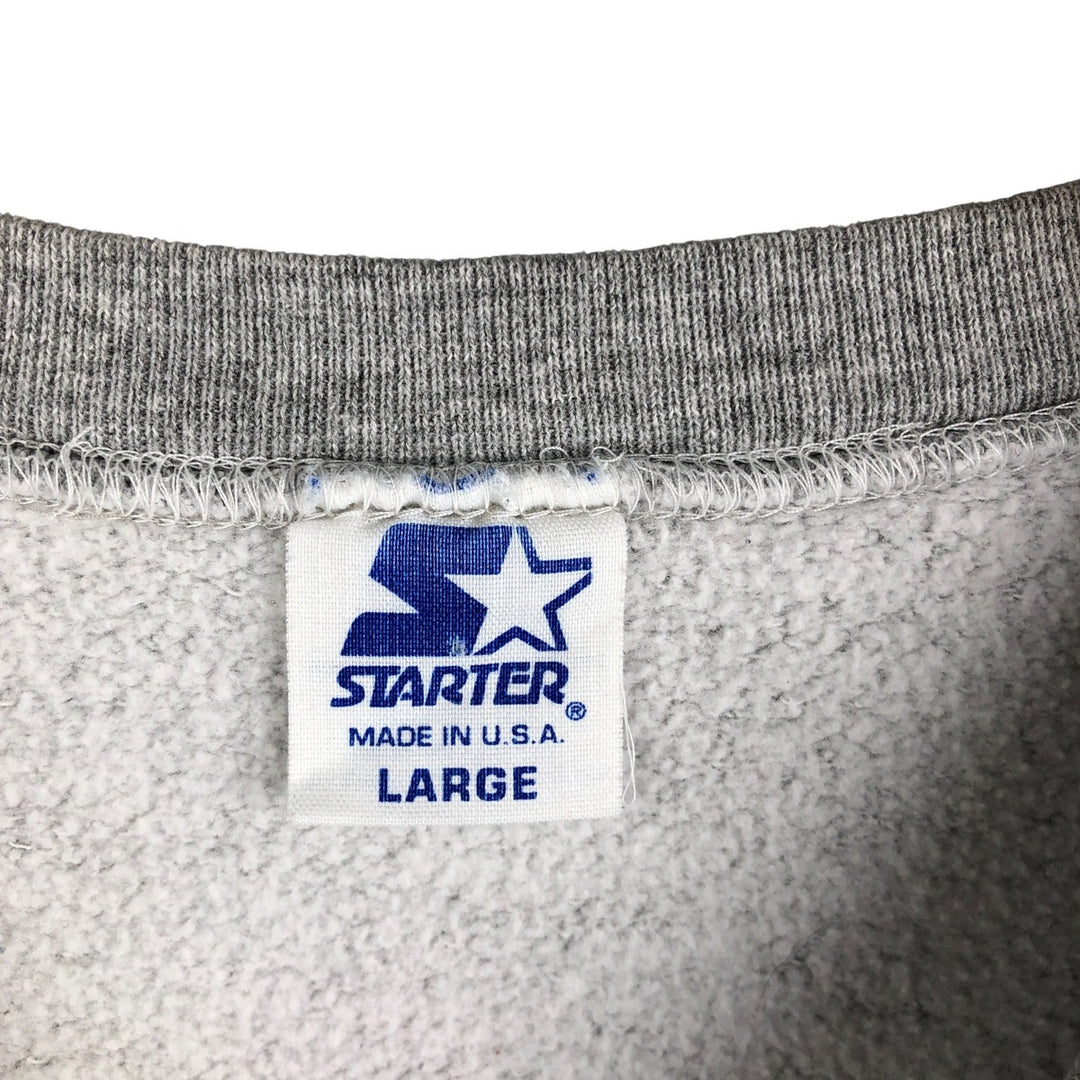 90'S Starter NFL Green Bay Packers Printed Sweatshirt, Made in USA, Men's Size L cotton gray type Vintage Second Hand