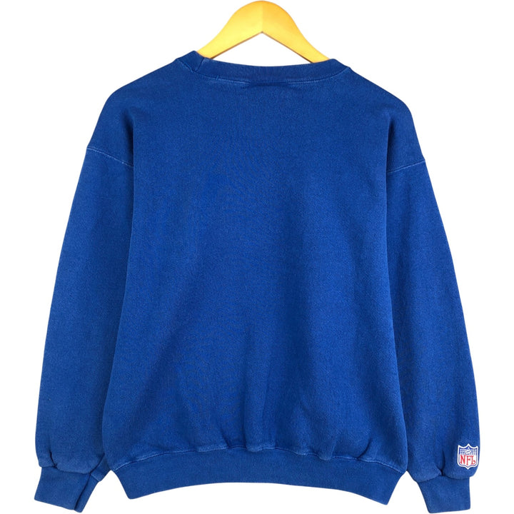 90s-00'S Puma NFL Indianapolis Colts Print Sweatshirt, Made in USA, Men's Size Medium cotton blue type Vintage Second Hand