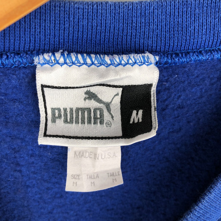 90s-00'S Puma NFL Indianapolis Colts Print Sweatshirt, Made in USA, Men's Size Medium cotton blue type Vintage Second Hand