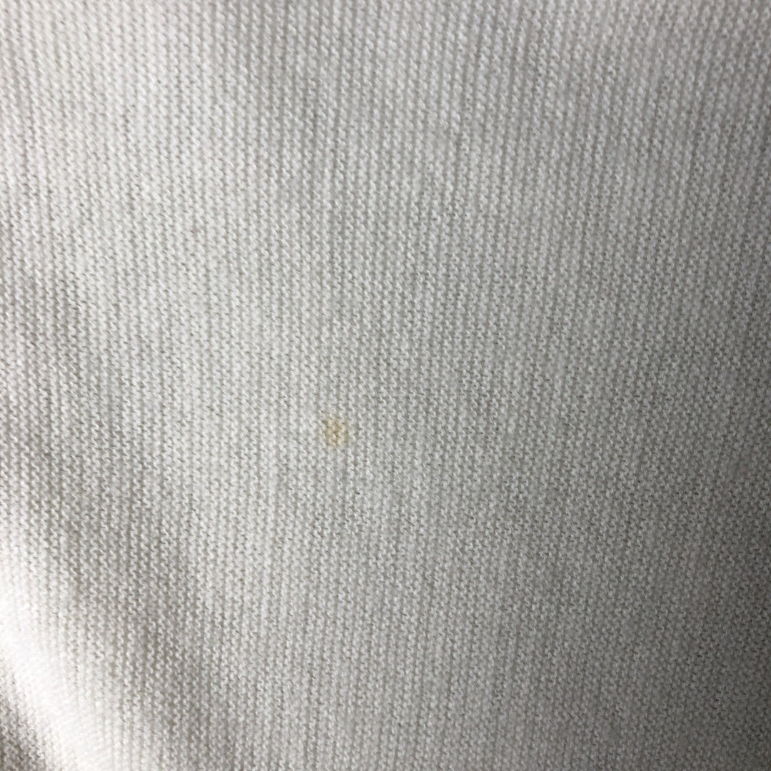 80s-90'S Lacoste IZOD Acrylic Knit Cardigan Made in USA Men's XL Vintage Oron Acrylic pale white type Vintage Second Hand