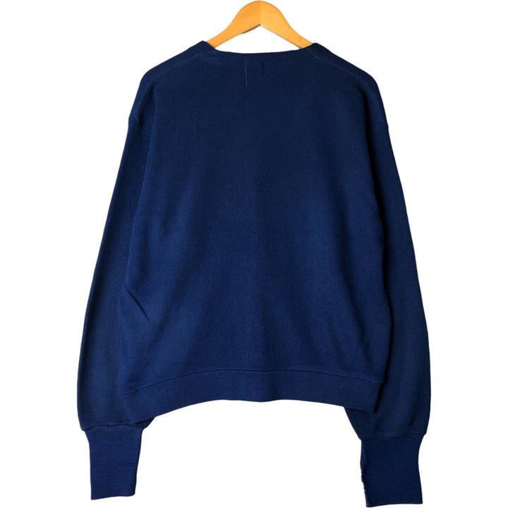 Vintage 1970'S Montgomery Ward acrylic knit cardigan, men's size XL acrylic blue type Vintage Second Hand