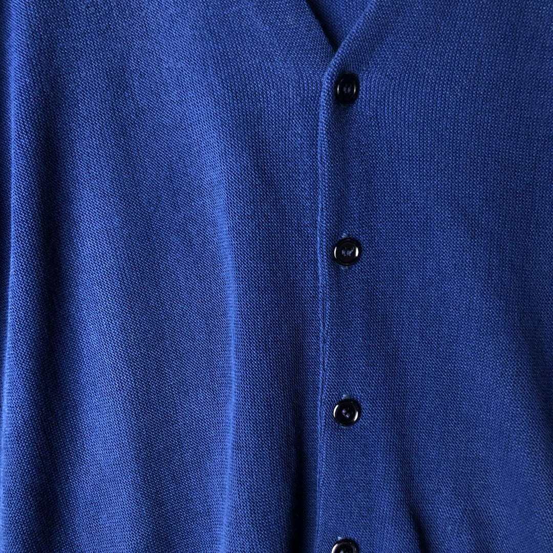 Vintage 1970'S Montgomery Ward acrylic knit cardigan, men's size XL acrylic blue type Vintage Second Hand