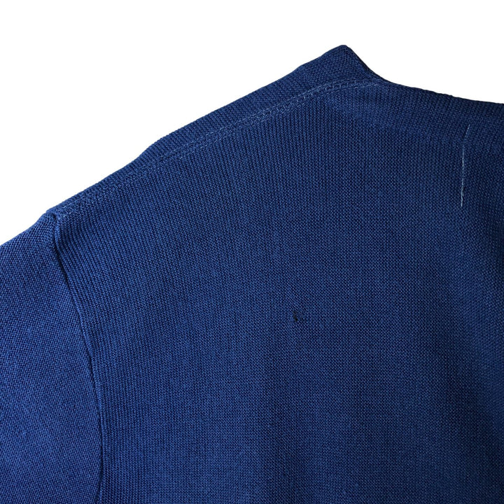 Vintage 1970'S Montgomery Ward acrylic knit cardigan, men's size XL acrylic blue type Vintage Second Hand