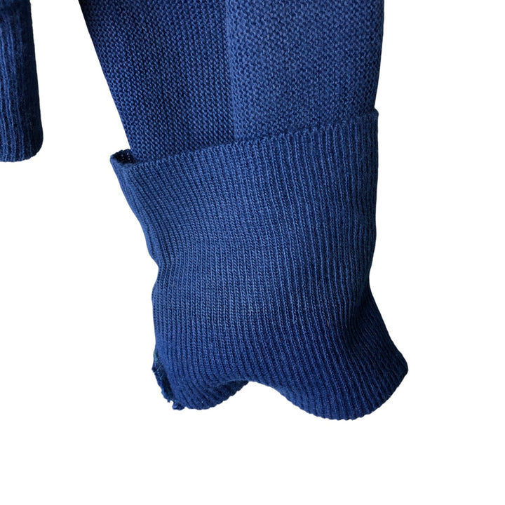 Vintage 1970'S Montgomery Ward acrylic knit cardigan, men's size XL acrylic blue type Vintage Second Hand
