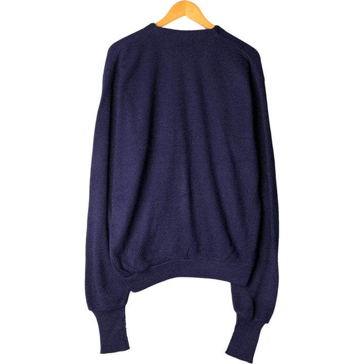 Vintage 1970'S Lacoste IZOD acrylic knit cardigan, men's size XL Oron Acrylic navy blue type Vintage Second Hand