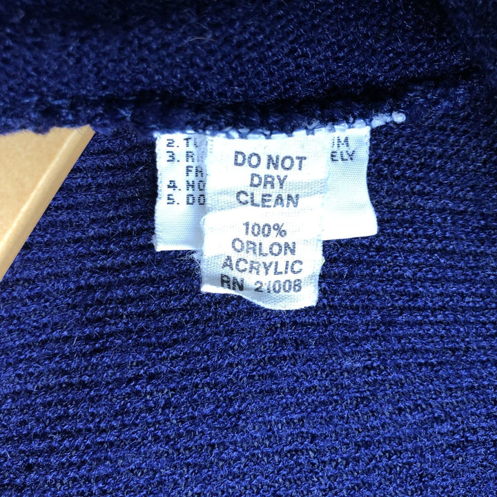 Vintage 1970'S Lacoste IZOD acrylic knit cardigan, men's size XL Oron Acrylic navy blue type Vintage Second Hand