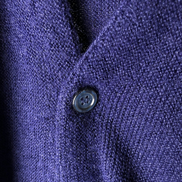 Vintage 1970'S Lacoste IZOD acrylic knit cardigan, men's size XL Oron Acrylic navy blue type Vintage Second Hand