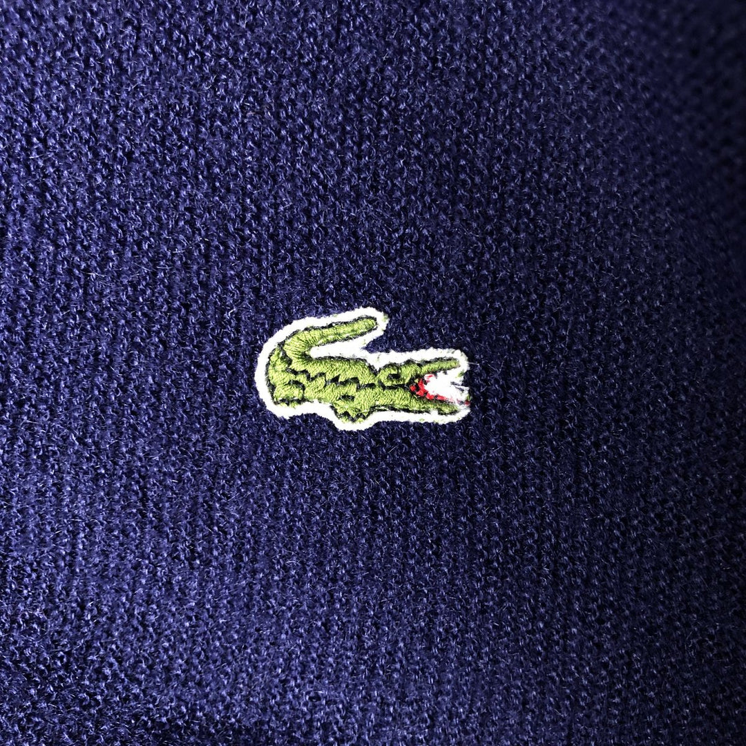 Vintage 1970'S Lacoste IZOD acrylic knit cardigan, men's size XL Oron Acrylic navy blue type Vintage Second Hand