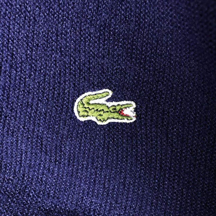 Vintage 1970'S Lacoste IZOD acrylic knit cardigan, men's size XL Oron Acrylic navy blue type Vintage Second Hand