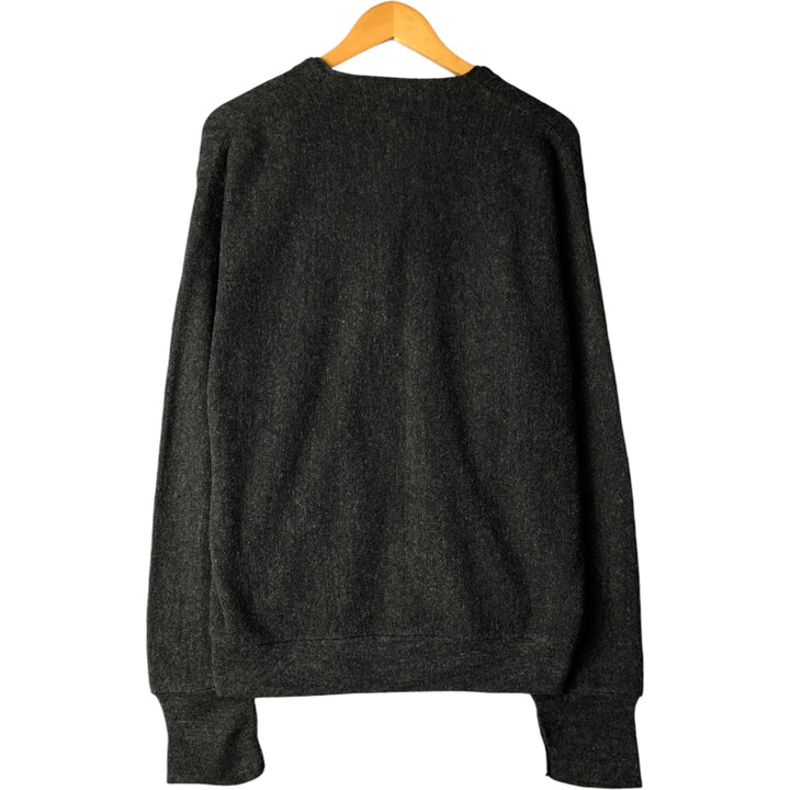 Vintage 90'S Lacoste IZOD acrylic knit cardigan, made in the USA, size M, men's acrylic Charcoal Vintage Second Hand